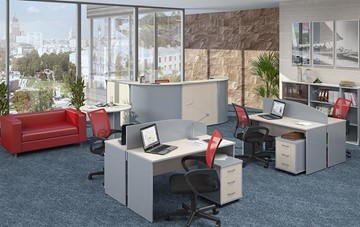 Офисный комплект мебели IMAGO - рабочее место, шкафы для документов в Орле - предосмотр 1